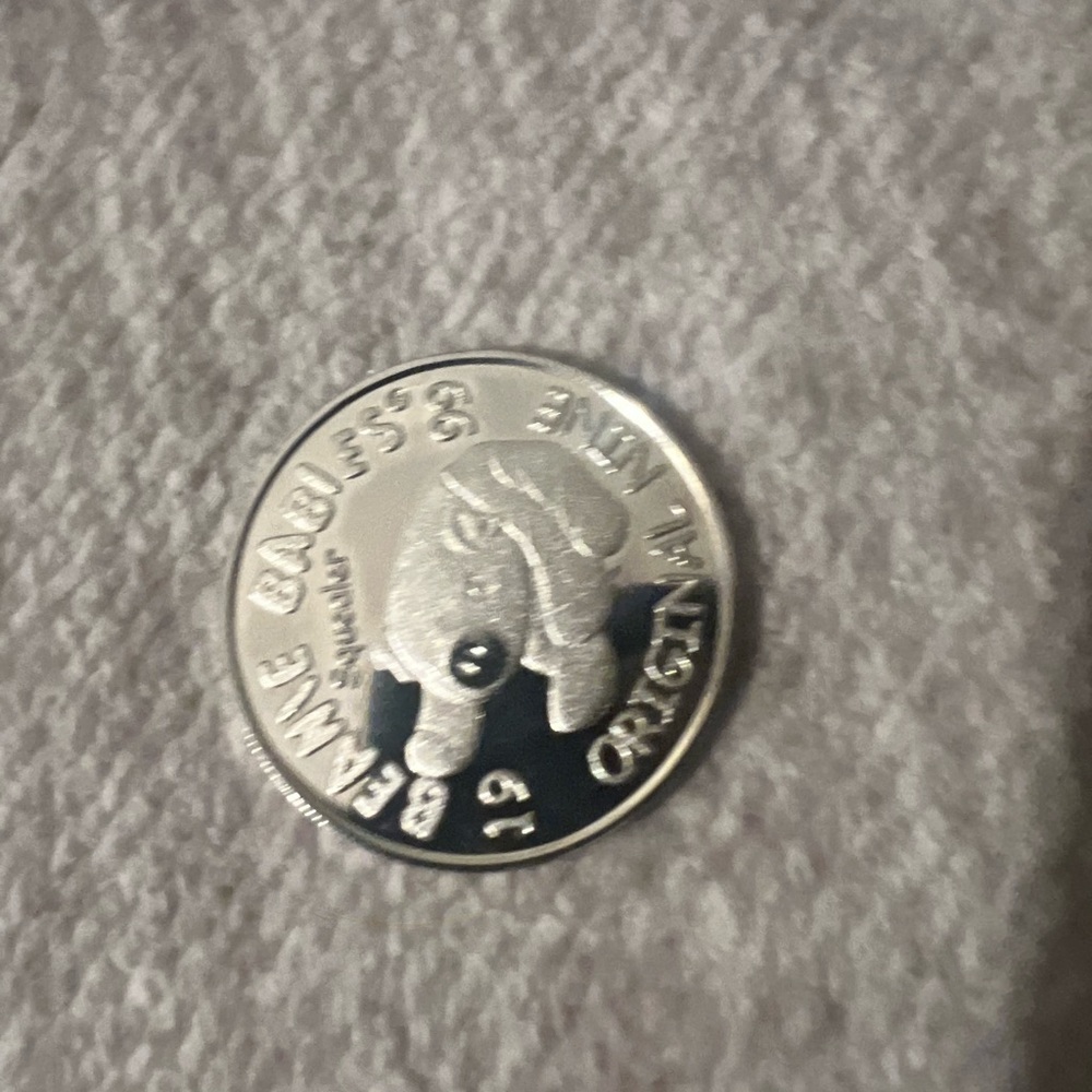 TY BEANIE BABIES OFFICIAL CLUB. 1999 ORIGINAL NINE CUBBIE SOUVENIR COIN New